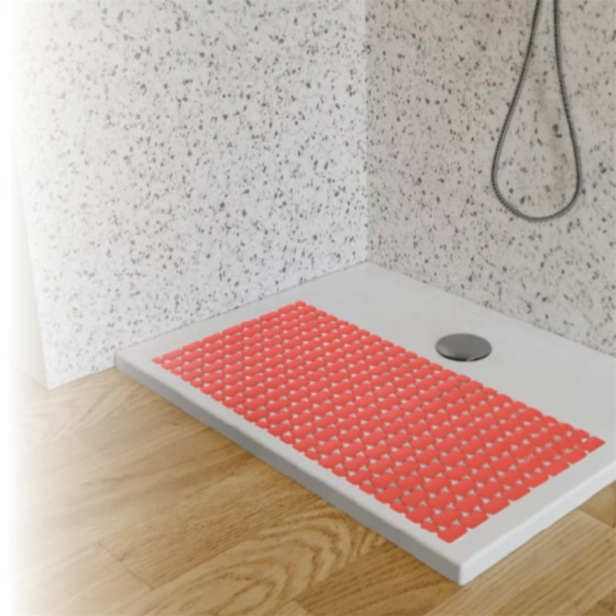 PEDANA DOCCIA ROSSO/BIANCO/AZZURRO