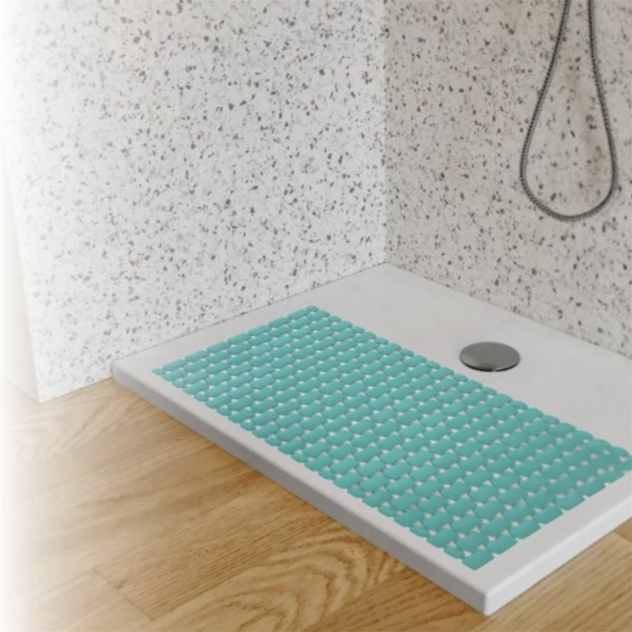 PEDANA DOCCIA ROSSO/BIANCO/AZZURRO