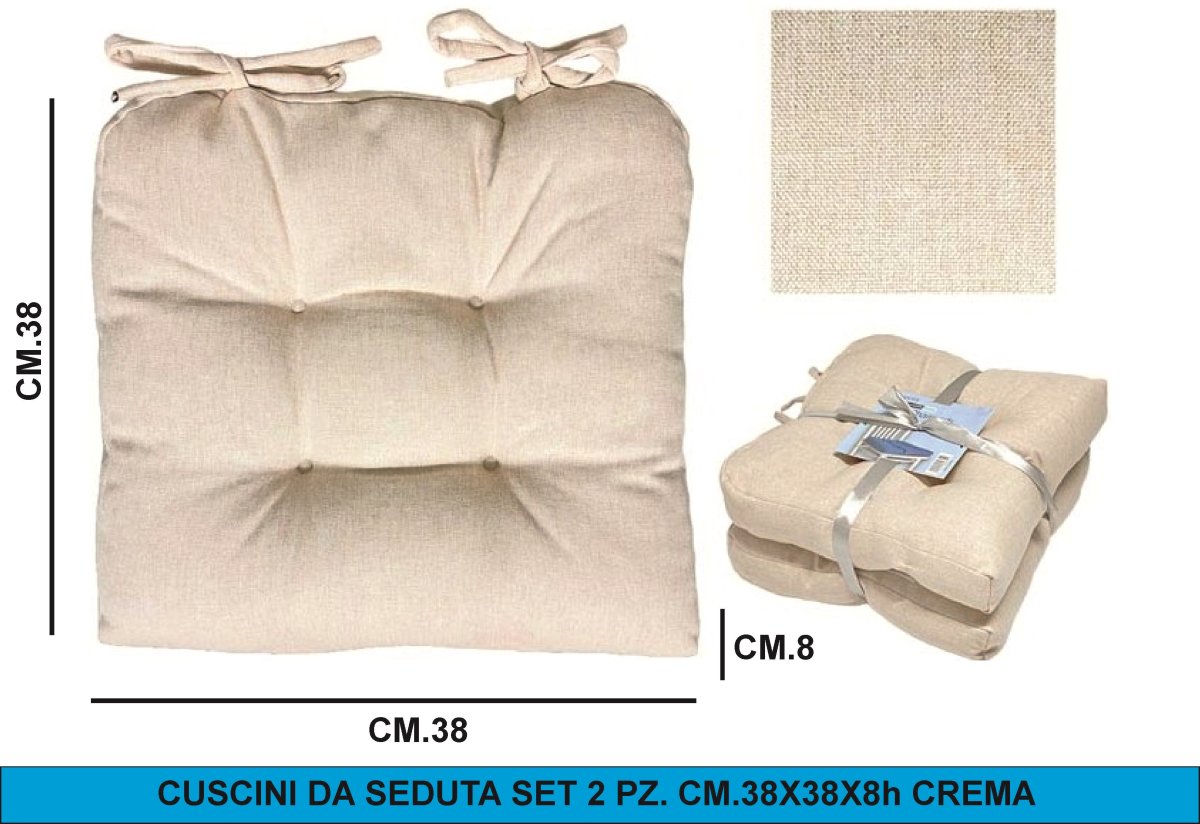 CUSCINI DA SEDUTA SET 2 PEZZI