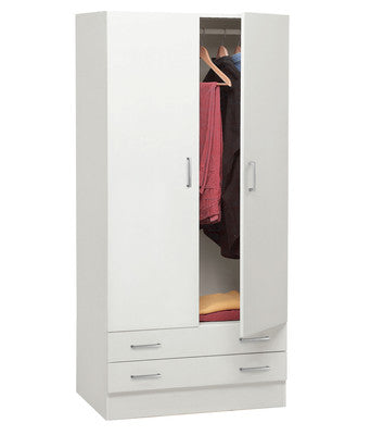 ARMADIO 2 ANTE BIANCO/ROVERE