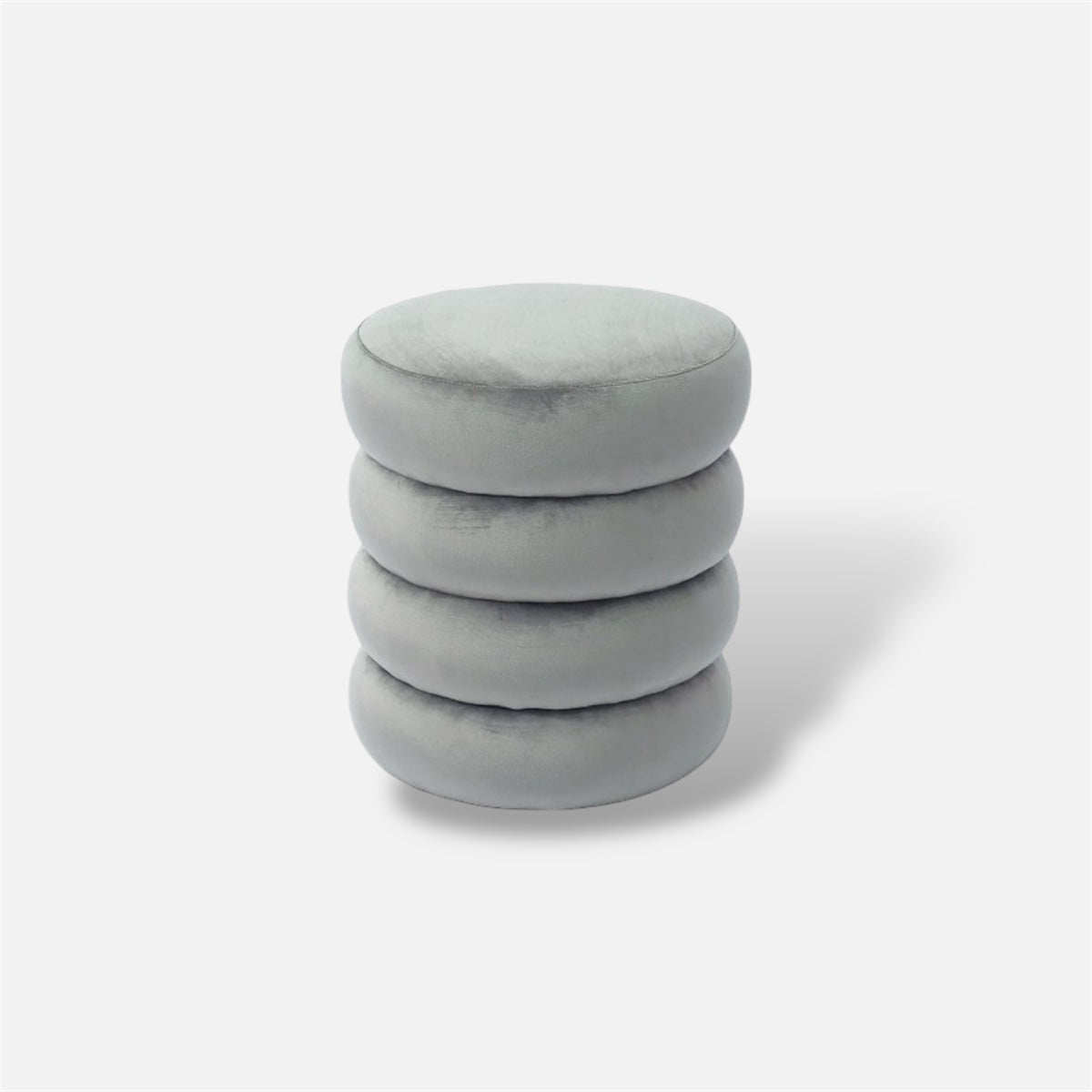 POUF VELLUTO CHEROY GRIGIO