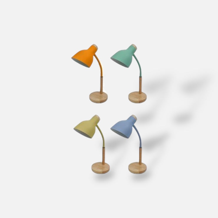 LAMPADA DA TAVOLO REGOLABILE CON BASE LEGNO