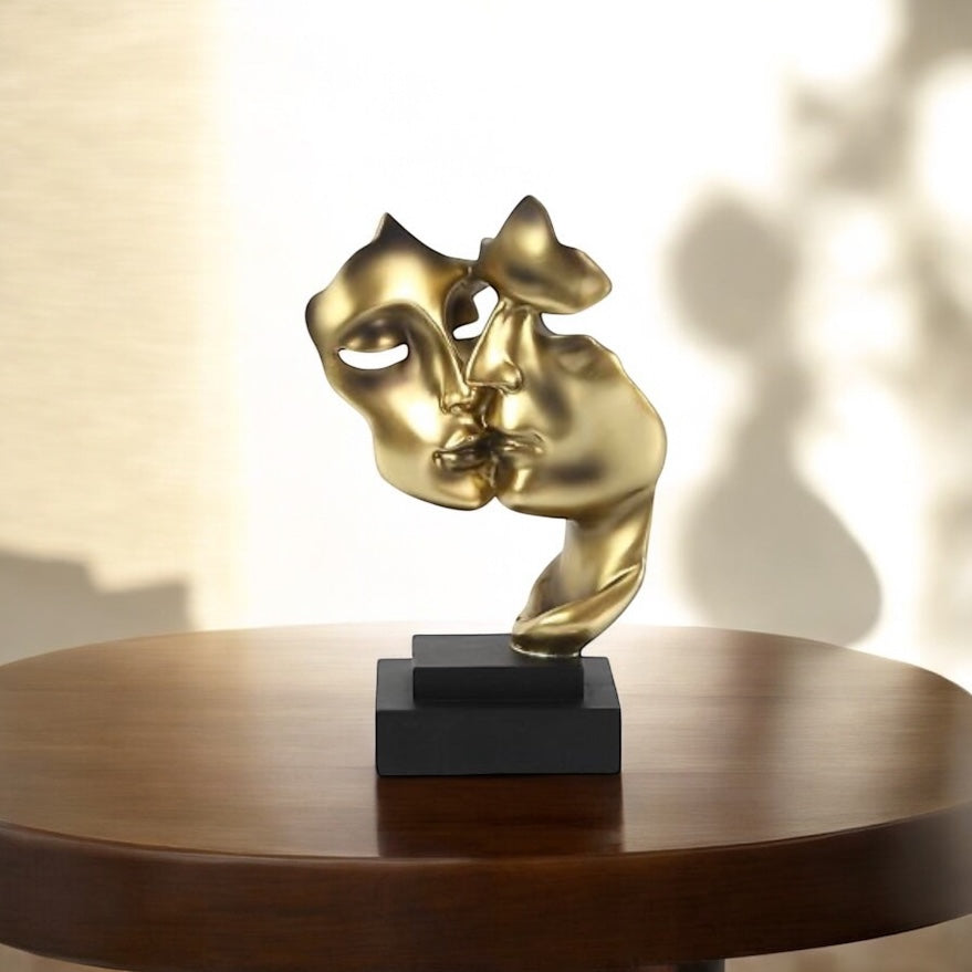 STATUETTA COPPIA VISO IN RESINA