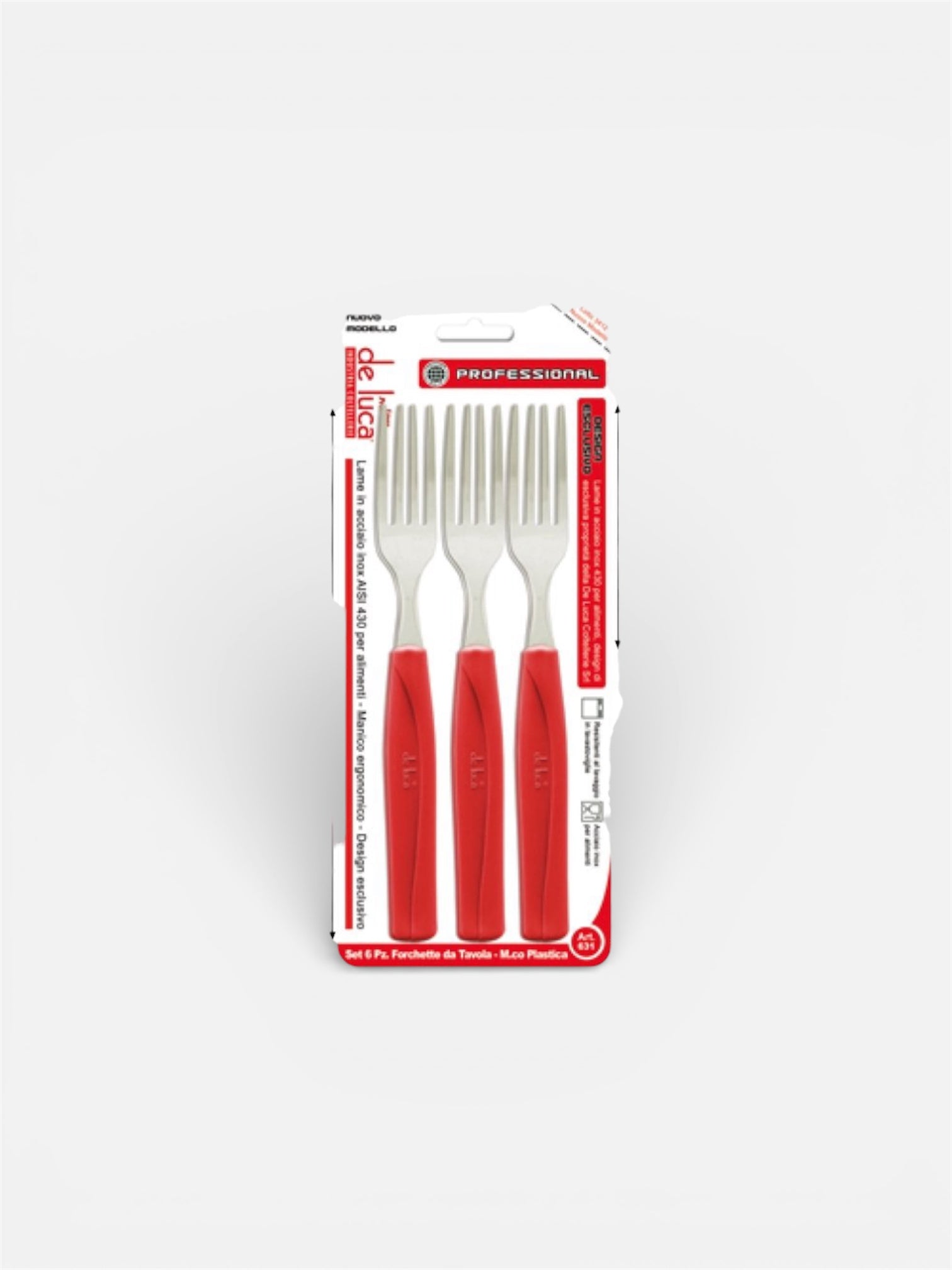 FORCHETTA TAVOLA MAN. PLASTICA CONFEZIONE 6 PEZZI