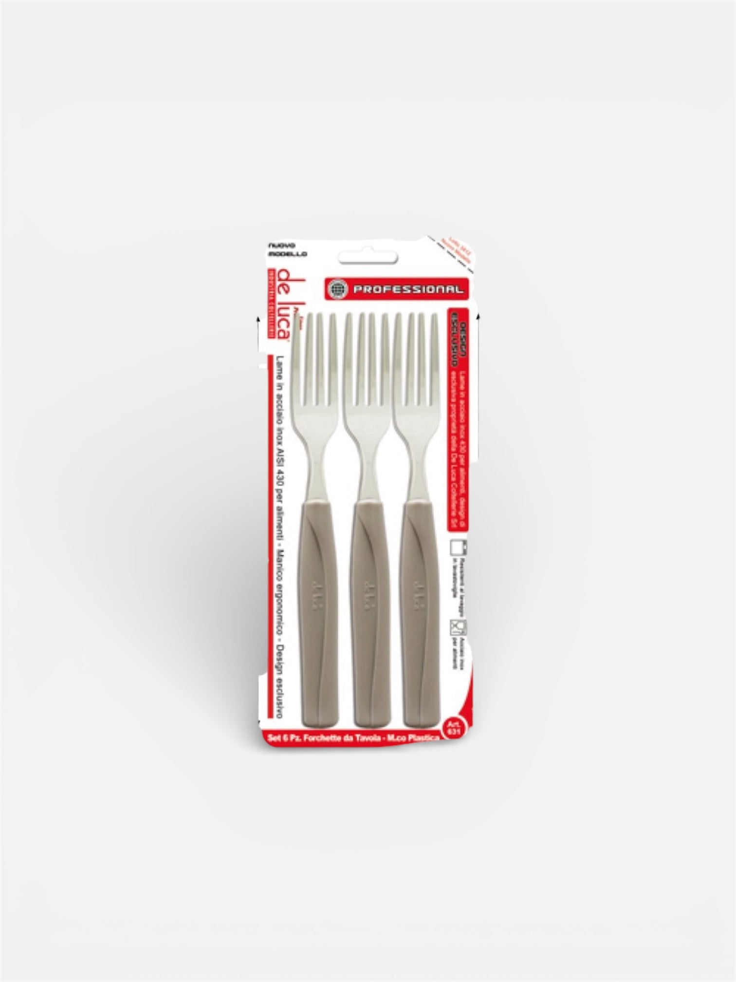 FORCHETTA TAVOLA MAN. PLASTICA CONFEZIONE 6 PEZZI