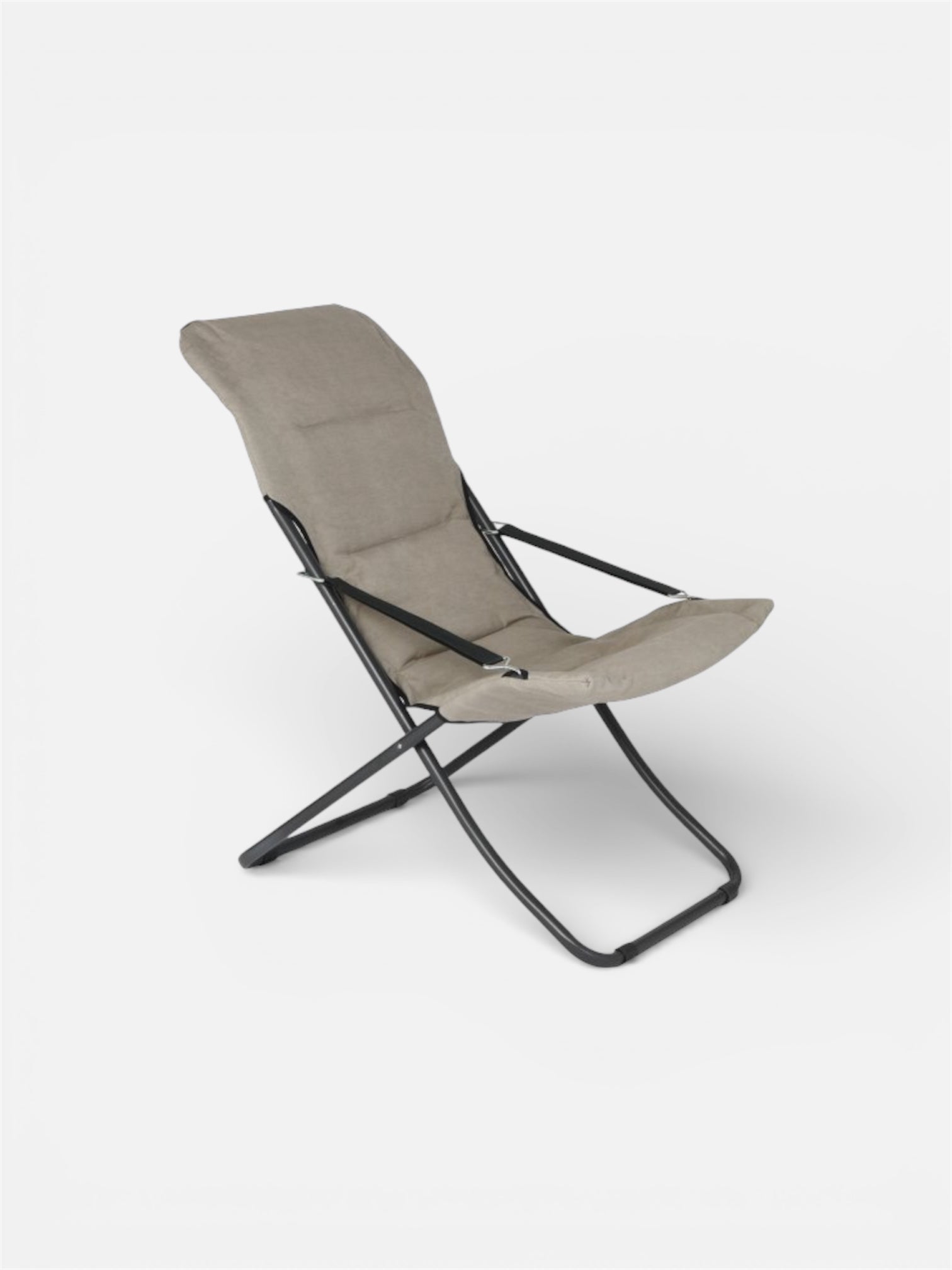 SDRAIO CANAPONE TUBO TONDO NERO CUSCINO POLICOTONE TORTORA